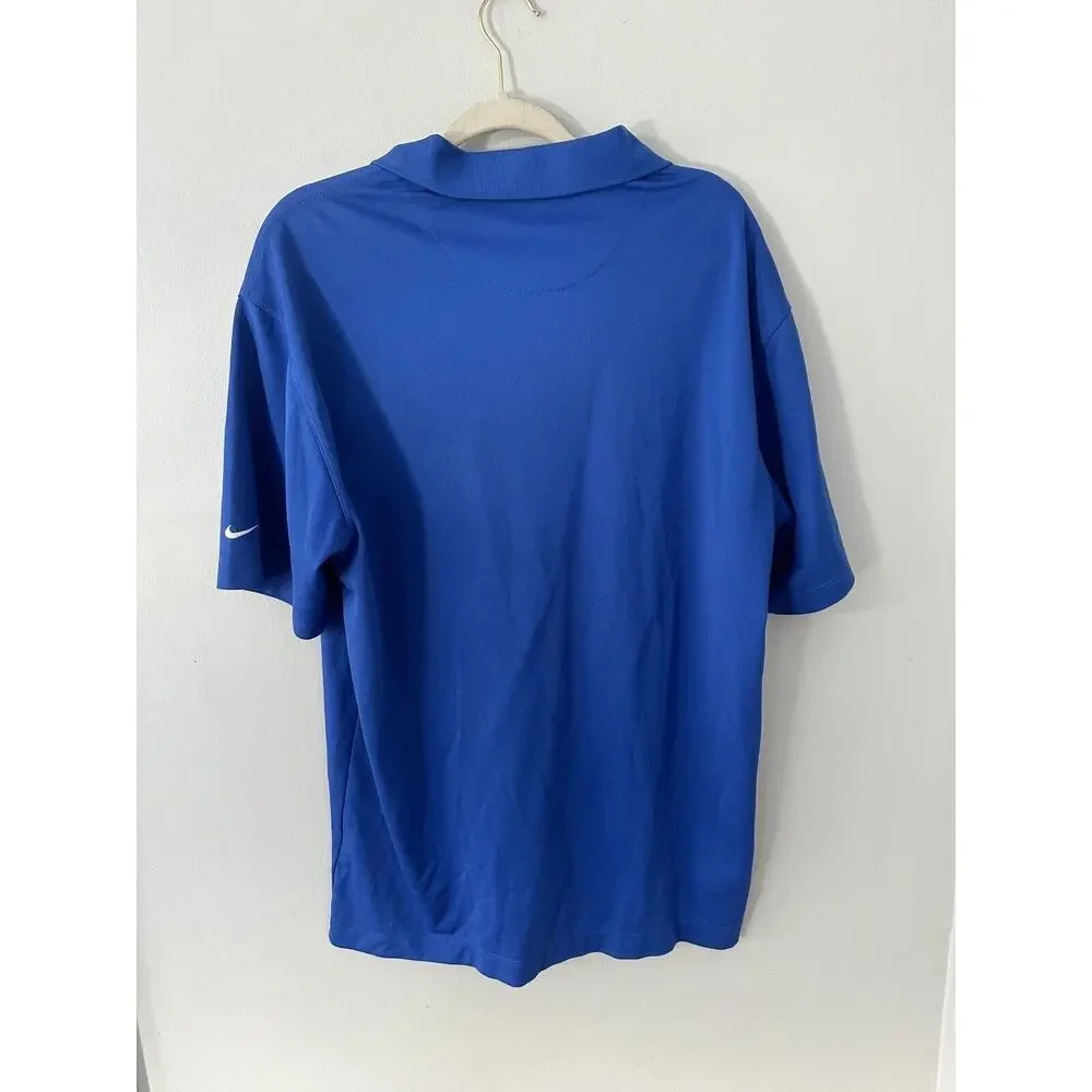 Nike Golf Polo Shirt Mens Adult Size XL Blue Dri Fit Knit